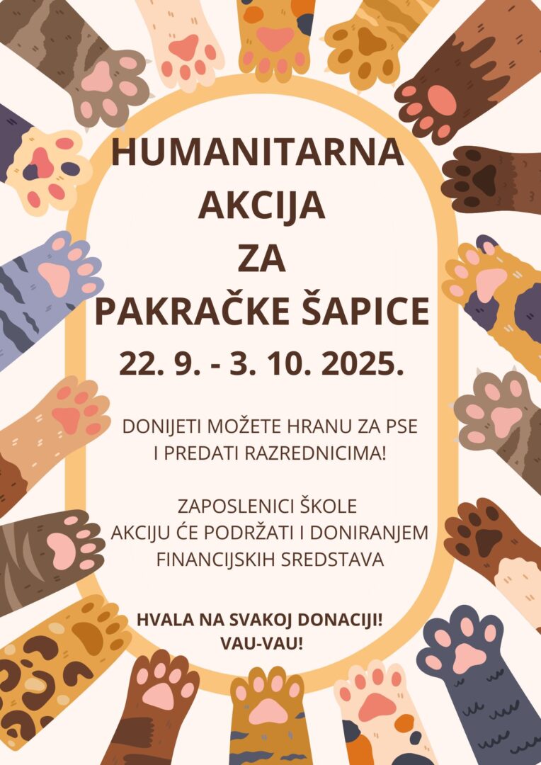 HUMANITARNA AKCIJA ZA PAKRAČKE ŠAPICE